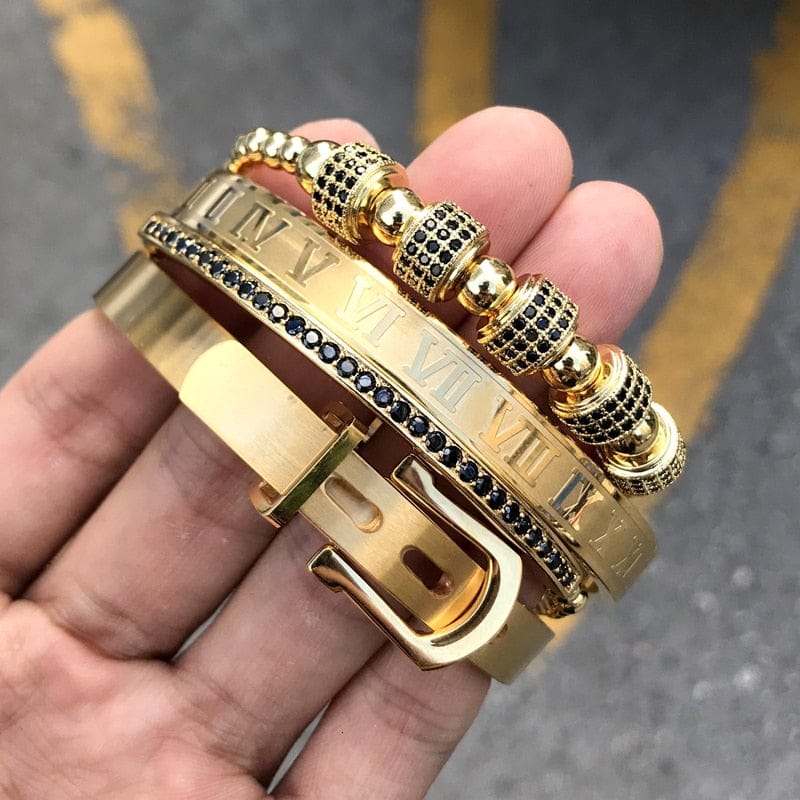 VVS Jewelry hip hop jewelry Rambo 4 Peice Bracelet Set