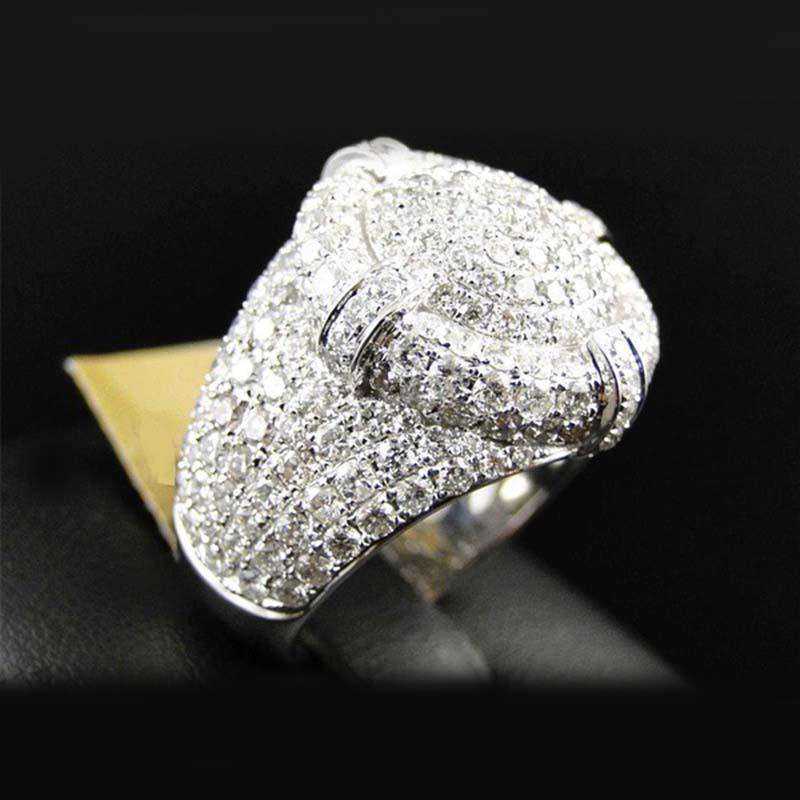 VVS Jewelry hip hop jewelry ring Round Bling Pinky Ring