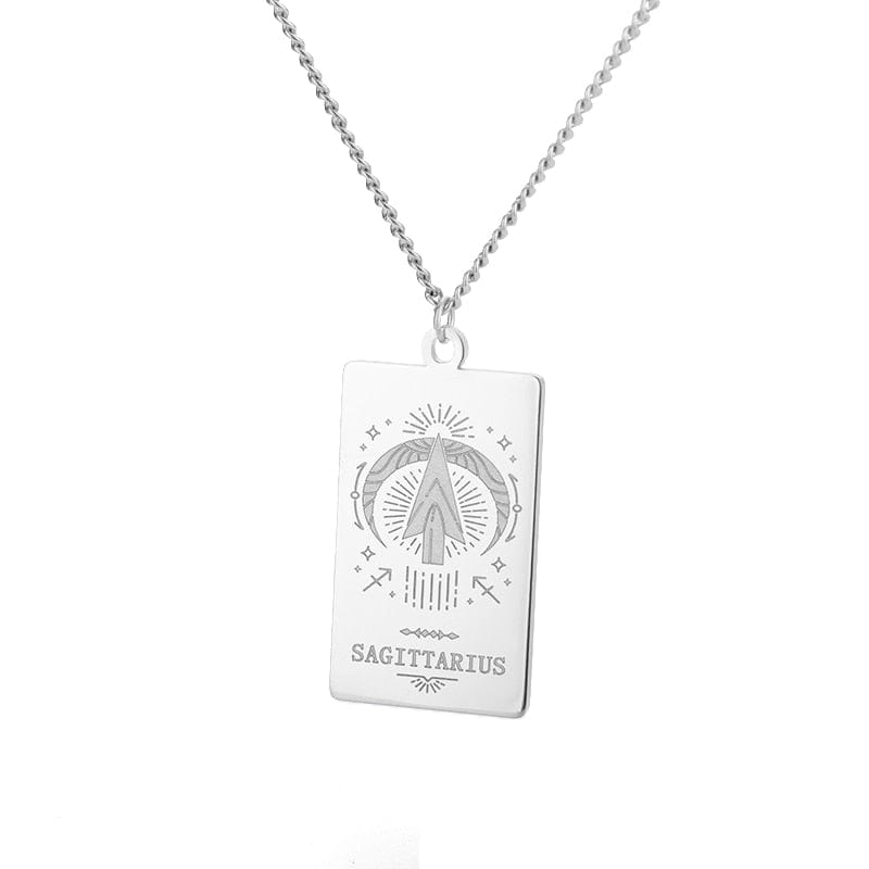 VVS Jewelry hip hop jewelry Sagittarius 1 / 18 Inches Zodiac Sign Pendant Chain