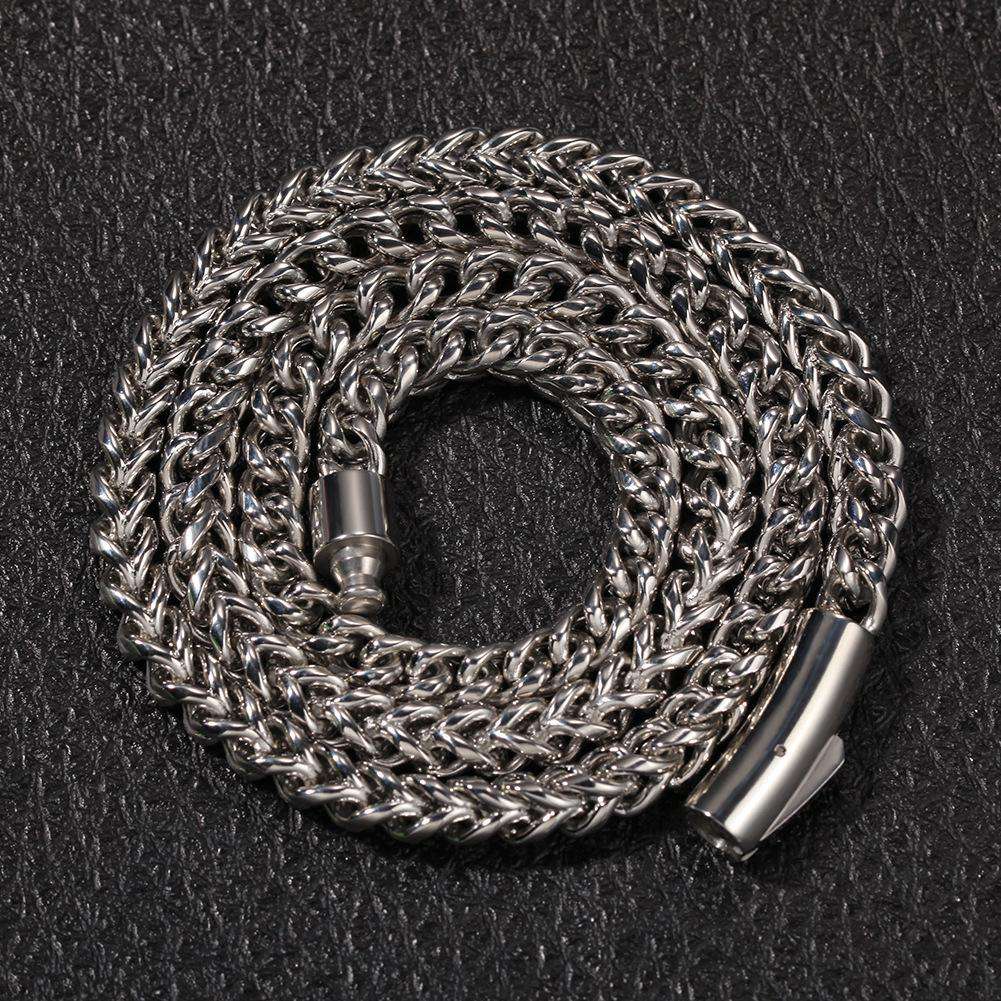 VVS Jewelry hip hop jewelry silver / 8inch bracelet 316L Stainless Steel Franco Chain Or Bracelet