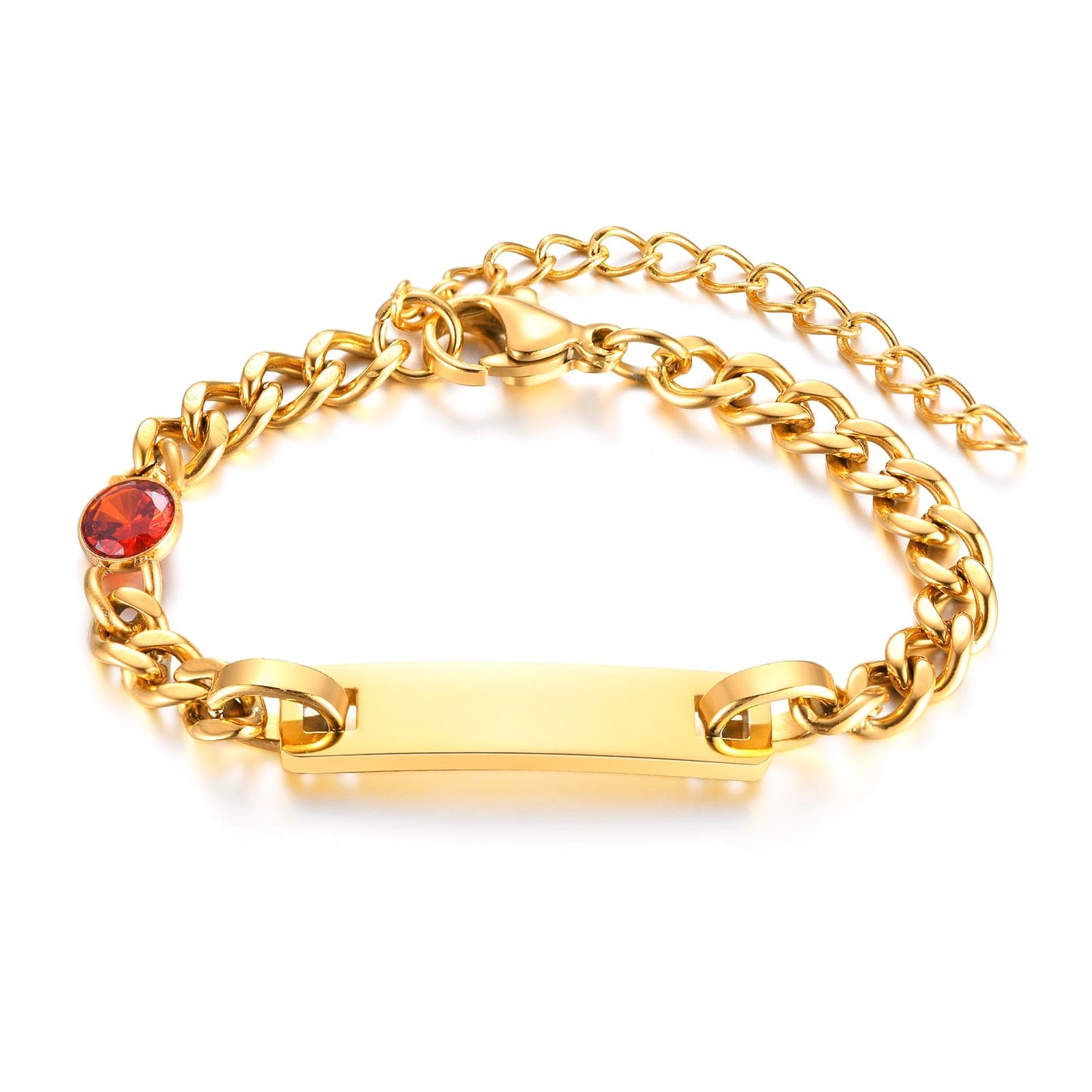 VVS Jewelry hip hop jewelry style 1 Custom Baby Engraved Name Bracelet with Birthstone