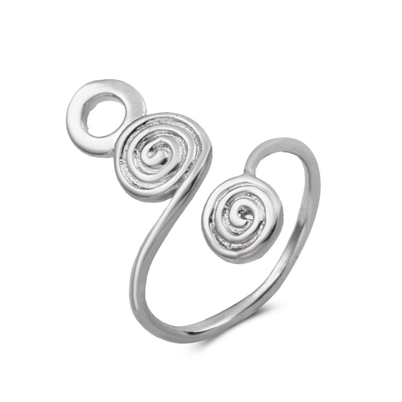 VVS Jewelry hip hop jewelry Style 2 Spiral Retro Adjustable Toe Ring