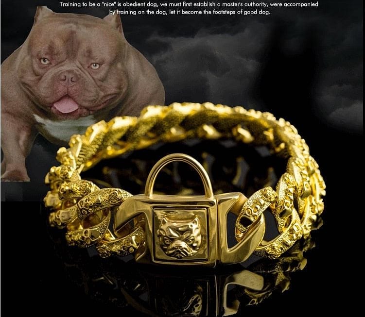 VVS Jewelry hip hop jewelry Thicc Skull Face Cuban Link Dog Collar