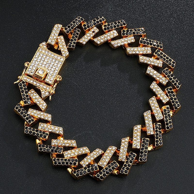 VVS Jewelry hip hop jewelry VVS Jewelry 2Tone Cuban Chain + FREE Bracelet Bundle