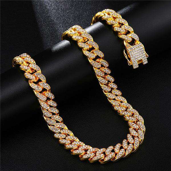 VVS Jewelry hip hop jewelry VVS Jewelry Cuban Chain + FREE Cuban Bracelet Bundle